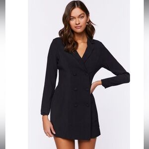 NWT Forever 21 Black Blazer Mini Dress Size Small